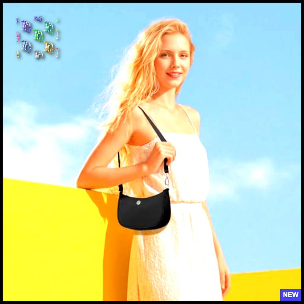 Nylon Shoulder Bag Adjustable Strap Hobo Purse Retro Chic Mini Clutch Spacious - Picture 2 of 7
